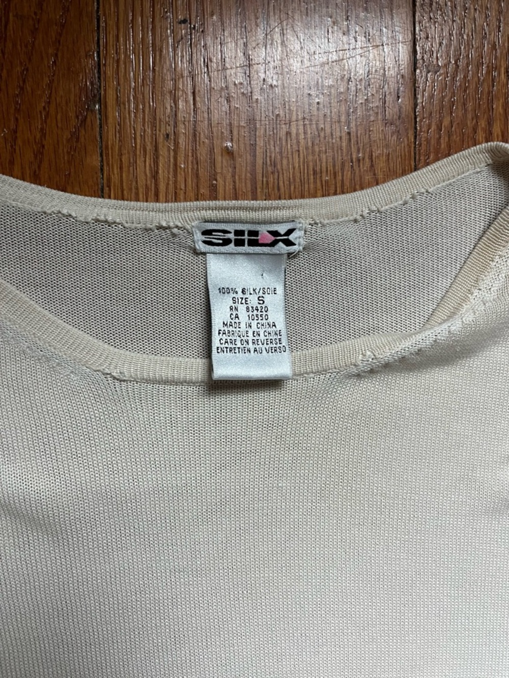 SILK Cream Silk Blend Top